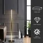 Tangkula Helix LED Floor Lamp for Living Rooms, 48 Inch Tall Bright Contemporary Standing Pole Light with Built-in Foot Switch, for Bedrooms & Offices (Black)
