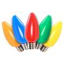 CHRISTMAS LIGHTS FACTORY - C9 - Multi Color - Super Bright LED Frosted Bulbs - 25 Bulbs ONLY - Commercial Grade - Dimmable - Indoor & Outdoor. Be a Beacon of Holiday Spirit, Joy.