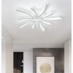 Ganeed LED Flush Mount Light Ceiling,50W LED Acrylic Panel Modern Ceiling Chandeliers,5 Lights Cool White Ceiling Lamp Fixtures,Semi Flush Ceiling Light for Living Room,Bedroom,Kitchen