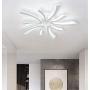 Ganeed LED Flush Mount Light Ceiling,50W LED Acrylic Panel Modern Ceiling Chandeliers,5 Lights Cool White Ceiling Lamp Fixtures,Semi Flush Ceiling Light for Living Room,Bedroom,Kitchen