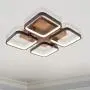 Leniure Coffee Square LED Light Ceiling Lamp Contemporary Chandelier Lighting Fixture 18'' Wide 18'' Deep 4'' High, Warm White 3000K