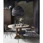 XIAOXY Handwoven Bamboo Rattan Wicker Lantern Chandeliers Retro Industrial Bedroom Bedside E27 Lighting Pendant Lamp (Color : Black)