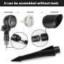 T&X 5W LED Landscape Lighting Landscape Lights, Low Voltage LED Spotlight 450 Lumen Warm White Cast-Aluminum Waterproof for Yard Lawn Porch Patio Outdoor Garden Light (2PK, Black)