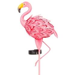 Solar Flamingo Garden Lights, NIORSUN Metal Flamingo Stake Outdoor Art Decorations IP65 Waterproof for Christmas Decor, Garden, Pathway, Courtyard, Lawn