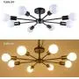 Modern Sputnik Chandeliers 8 Lights Fixture Semi Flush Mount Ceiling Light Fixture Mid Century Ceiling Pendant Lighting for Living Room Dining Room Bedroom Kitchen