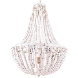 Morden Fort White Beaded Chandelier 5 Light for Living Bed Dining Room