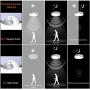 TOOWELL Motion Sensor Ceiling Light Battery Operated Indoor/Outdoor LED Ceiling Lights for Hallway Laundry Stairs Garage Bathroom 300LM White Photocell Sensor ON/Off Upgrade