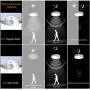 TOOWELL Motion Sensor Ceiling Light Battery Operated Indoor/Outdoor LED Ceiling Lights for Hallway Laundry Stairs Garage Bathroom 300LM White Photocell Sensor ON/Off Upgrade