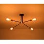 COTULIN Modern Industrial 4-Light Black Sputnik Chandeliers Flush Mount Ceiling Light,Gold Ceiling Light Fixture for Living Room Bedroom Kitchen Dining Room Hallway,Mid Century Sputnik Light Fixture COTULIN Modern Industrial 4-Light Black Sputnik Chandeliers Flush Mount Ceiling Light,Gold Ceiling Light Fixture for Living Room Bedroom Kitchen Dining Room Hallway,Mid Century Sputnik Light Fixture
