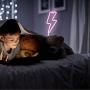 Orgrimmar Neon Light Lightning Bolt Pink LED Neon Signs Decorative Wall Light Battery and USB Powered Night Light for Bedroom, Bar, Wedding, Christmas Decoration (Pink)
