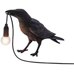 Lux Raven Light, Raven Table Lamp, Crow Design Nordic LED Table Lamp Modern Art Decor Table Lamps Bedside Decor for Living Room Decoration Raven Desk Lamp Mordern Wall Light Latern (H)