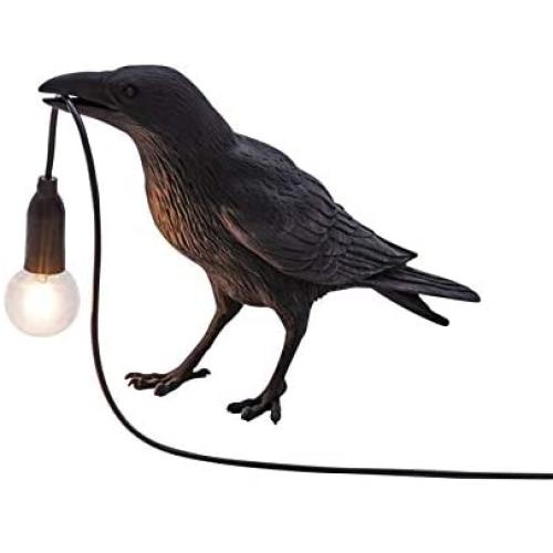 Lux Raven Light, Raven Table Lamp, Crow Design Nordic LED Table Lamp Modern Art Decor Table Lamps Bedside Decor for Living Room Decoration Raven Desk Lamp Mordern Wall Light Latern (H)