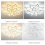 10 + 5 LED Flower Ceiling Lights Modern Acrylic Lights White Chandelier 3 Colors Adjustable Suitable for Living Room, Bedroom, Dining Room, Study Room 110V (2)