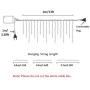 YOLIGHT 13ft 96 LEDs Icicle Curtain String Drop Lights, Indoor Outdoor Decoration for Festival Wedding Party Patio Garden (Pink)