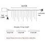 YOLIGHT 13ft 96 LEDs Icicle Curtain String Drop Lights, Indoor Outdoor Decoration for Festival Wedding Party Patio Garden (Pink)