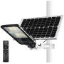 YQL 100W Powered LED Outdoor Solar Street Flood Lights ip65 Waterproof with Remote Control 2200K-7000K Color Temperature Dawn to Dusk Security Floodlight for Pathway Garden Patio Yard Backyard