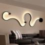 BAYCHEER Aluminum Snake Shaped Wall Lamp Creative Wall Sconce Contemporary Special Home Decoration 50.40'' Minimalist Wall Light for Living Room, Bedroom, Kitchen 24W in Black, Warm Light