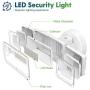 Freelicht 3800LM LED Flood Light Outdoor, Switch Controlled Security Light IP65 Waterproof 40W 5000K Exterior Light Fixture with 3 Adjustable Head Full Metal Super Bright for Garage, Yard, Patio
