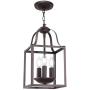 MELUCEE 3-Light Lantern Pendant Light Farmhouse Chandelier Bird Cage 8 Inches Oil Rubbed Bronze Light Fixtures Ceiling Hanging for Foyer Dining Room Entry Hallway, E12 Base