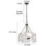 Farmhouse Chandelier, 4-Light White Wood Chandelier, Drum Chandelier for Kitchen Island, Dining Room, 20'' Diameter