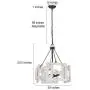 Farmhouse Chandelier, 4-Light White Wood Chandelier, Drum Chandelier for Kitchen Island, Dining Room, 20'' Diameter