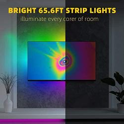 65.6ft LED Strip Lights, Ultra-Long RGB 5050 LED Strips with Remote & APP Controlled, Color Changing Strip Light, Music Sync, Tape, LED Light Strip for Bedroom, Room, Kitchen, Home Decor