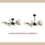 JHLBYL Sputnik Chandeliers 8 Lights Modern Pendant Lighting Black Vintage Semi Flush Ceiling Light Fixture for Kitchen Dining Room Living Room, Golden Lamp Holder JHLBYL Sputnik Chandeliers 8 Lights Modern Pendant Lighting Black Vintage Semi Flush Ceiling Light Fixture for Kitchen Dining Room Living Room, Golden Lamp Holder