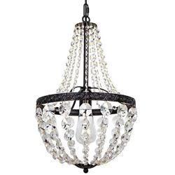 Modern French Crystal Chandelier Farmhouse Pendant Lighting Rustic Ceiling Light Fixture for Dining Room Living Room Bathroom Bedroom Foyer