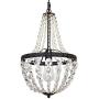 Modern French Crystal Chandelier Farmhouse Pendant Lighting Rustic Ceiling Light Fixture for Dining Room Living Room Bathroom Bedroom Foyer