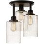 Globe Electric 65904 3-Light Flush Mount Oil-Rubbed Bronze, 15.4'' Globe Electric 65904 3-Light Flush Mount Oil-Rubbed Bronze, 15.4''