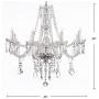 Saint Mossi Chandelier Modern K9 Crystal Raindrop Chandelier Lighting Flush Mount LED Ceiling Light Fixture Pendant Lamp for Dining Room Bathroom Bedroom Livingroom 6 E12 Bulbs Required H28 W28 Saint Mossi Chandelier Modern K9 Crystal Raindrop Chandelier Lighting Flush Mount LED Ceiling Light Fixture Pendant Lamp for Dining Room Bathroom Bedroom Livingroom 6 E12 Bulbs Required H28 W28