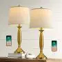 Oneach USB Table Lamp Modern Table Lamps Set of 2 for Living Room with USB Charging Port Bedside Lamp Fabric Drum Shade Accent Lamp Light for Bedroom Gold Oneach USB Table Lamp Modern Table Lamps Set of 2 for Living Room with USB Charging Port Bedside Lamp Fabric Drum Shade Accent Lamp Light for Bedroom Gold
