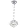 Essa Chrome Crystal Mini Pendant Light 8'' Wide Modern Fixture for Kitchen Island Dining Room - Vienna Full Spectrum
