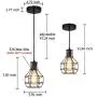 SHUNG YU Industrial Cage Pendant Light, Vintage Metal Ceiling Lamp Rustic Hanging Wire Cage Mini Light Fixture for Office Dining Room Living Room Kitchen Island Restaurant(Bulb not Included)