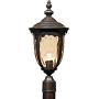 Bellagio Post Light Veranda Bronze 21'' Hammered Glass for Deck Porch Yard Patio - John Timberland