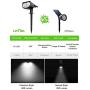 LITOM 12 LEDs Solar Landscape Spotlights, IP67 Waterproof Solar Powered Wall Lights 2-in-1 Wireless Outdoor Solar Landscaping Lights for Yard Garden Driveway Porch Walkway Pool Patio 2 Pack Cold White