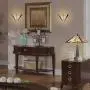 Cotoss Tiffany Table Lamp 2 Light Welding Table Lamp Stained Glass Lampshade Desk Lamp Mission Style Tiffany Lamps for Bedrooms Living Room
