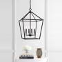 JONATHAN Y JYL7437A Pagoda Lantern Dimmable Adjustable Metal LED Pendant, Classic, Traditional for Dining, Living Room, Kitchen, 16'' 4-Bulb, Oil Rubbed Bronze