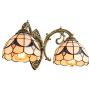 BAYCHEER HL404198 Tiffany Wall Sconce lamp Stained Glass Wall Sconces Lighting for Bedroom Hallway Stairway Balcony Cloakroom 2 Lights