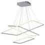 ROYAL PEARL Modern LED Pendant Light 3-Ring Chandeliers Fixture Dimmable Ceiling Lights Lamp,Warm White, Silver