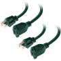 Pack of 2 Outdoor Extension Cords, 15 FT ea - 16/3 Durable Green 3 Prong Extension Cord Pack Pack of 2 Outdoor Extension Cords, 15 FT ea - 16/3 Durable Green 3 Prong Extension Cord Pack