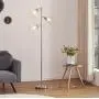 WOXXX Industrial Floor Lamp for Living Room Bright Lighting Tall Stand Up Lamp Farmhouse Rustic Modern Tree Floor Lamps for Bedrooms, Office with Reading Light Standing Lamp Chrome（3 Bulbs Included）
