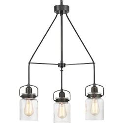 Progress Lighting P400132-020 Calhoun Three-Light Chandelier, Antique Bronze