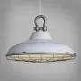 SUSUO 18'' Wide Barn Pendant Light Fixtures Retro Rustic Warehouse Shade Hanging Ceiling Lighting with Wire Cage,White SUSUO 18'' Wide Barn Pendant Light Fixtures Retro Rustic Warehouse Shade Hanging Ceiling Lighting with Wire Cage,White