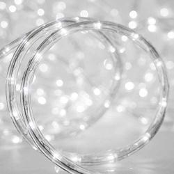 Twinkle Star LED Rope Lights Outdoor, 33 FT 240 LED, Low Voltage, Connectable Indoor Outdoor Garden Patio Party Weddings Christmas Decoration, White