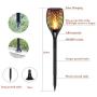 DIKAIDA 4PCs Solar Torch Lights, Upgrade Outdoor Tiki Light, 96 LED Waterproof Flickering Flame Torches, Landscape Decoration Lighting, Auto On/Off Dusk to Dawn