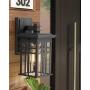 Zeyu 2 Pack Outdoor Wall Sconce, Exterior Wall Mount Light in Black Finish with Clear Glass Shade, 20068B1-2PK