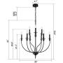 Wellmet Black Farmhouse Chandelier for Dining Room, 9 Light 2-Tier Rustic Classic Candle Ceiling Hanging Light Fixture, Modern French Country Pendant Lighting for Kitchen Island, Living Room, 30'' Dia