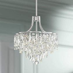Villette Chrome Pendant Chandelier 15 3/4'' Wide Modern Crystal Cascade LED 5-Light Fixture for Dining Room House Foyer Kitchen Island Entryway Bedroom Living Room - Vienna Full Spectrum