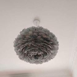 Feather Pendant Light Modern Romantic Gray Ceiling Pendant Lamp Living Room Dining Hall Lighting Fixture Best Gift for Children Friend Lover